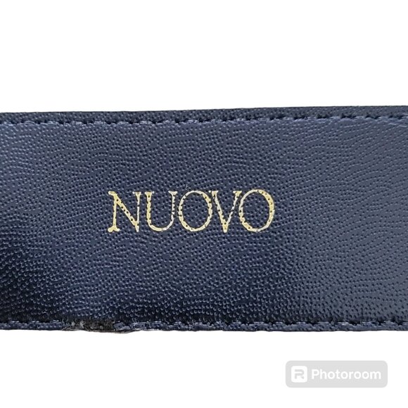 Nuovo Belt 36" Southwestern Design Rockabilly Cast Silver Buckle Vtg Blue Pink - Picture 5 of 11